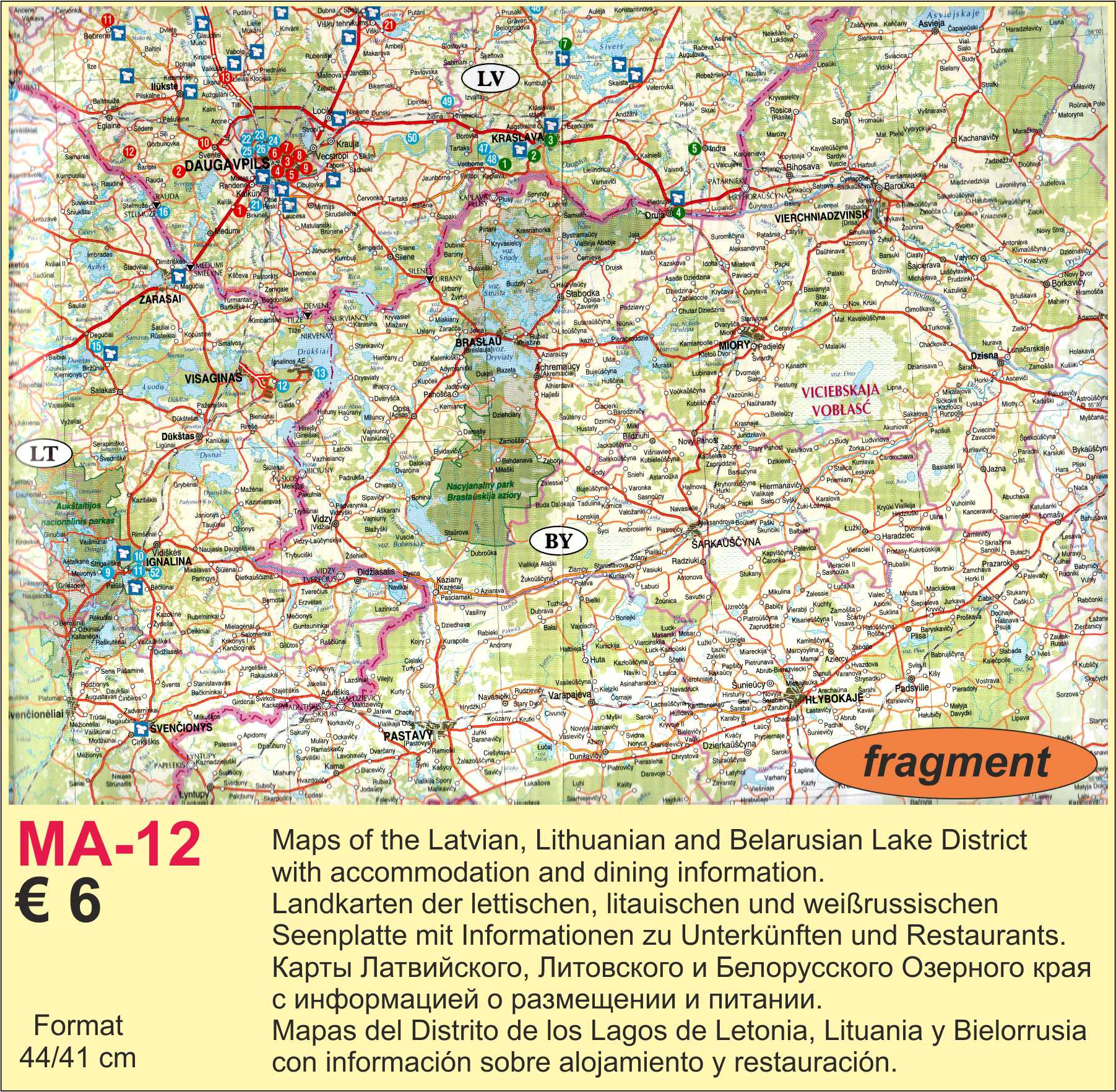 Map of lake district of Balticum